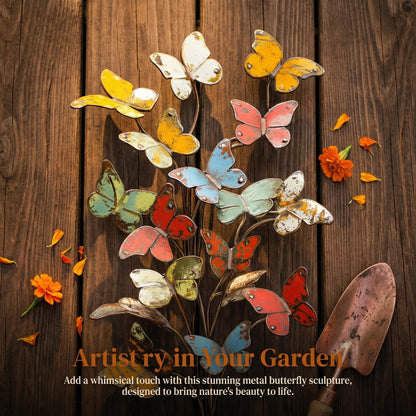 🦋Multicolored Metal Butterfly Garden Stake
