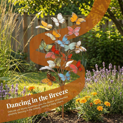 🦋Multicolored Metal Butterfly Garden Stake