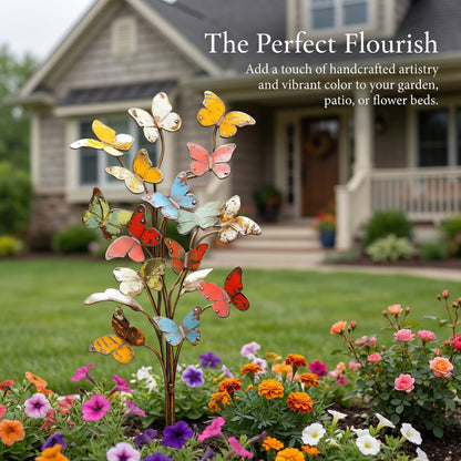 🦋Multicolored Metal Butterfly Garden Stake