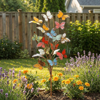 🦋Multicolored Metal Butterfly Garden Stake