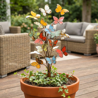 🦋Multicolored Metal Butterfly Garden Stake