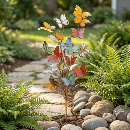 🦋Multicolored Metal Butterfly Garden Stake
