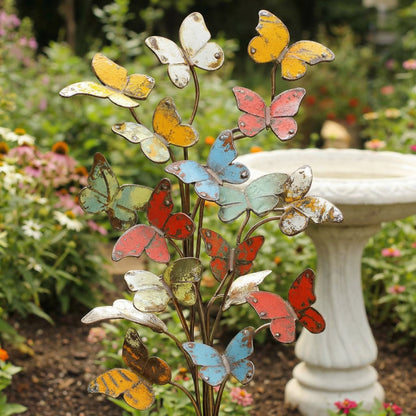 🦋Multicolored Metal Butterfly Garden Stake