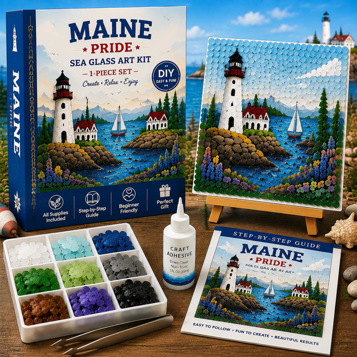 🇺🇸[State] Pride Sea Glass Art Kit