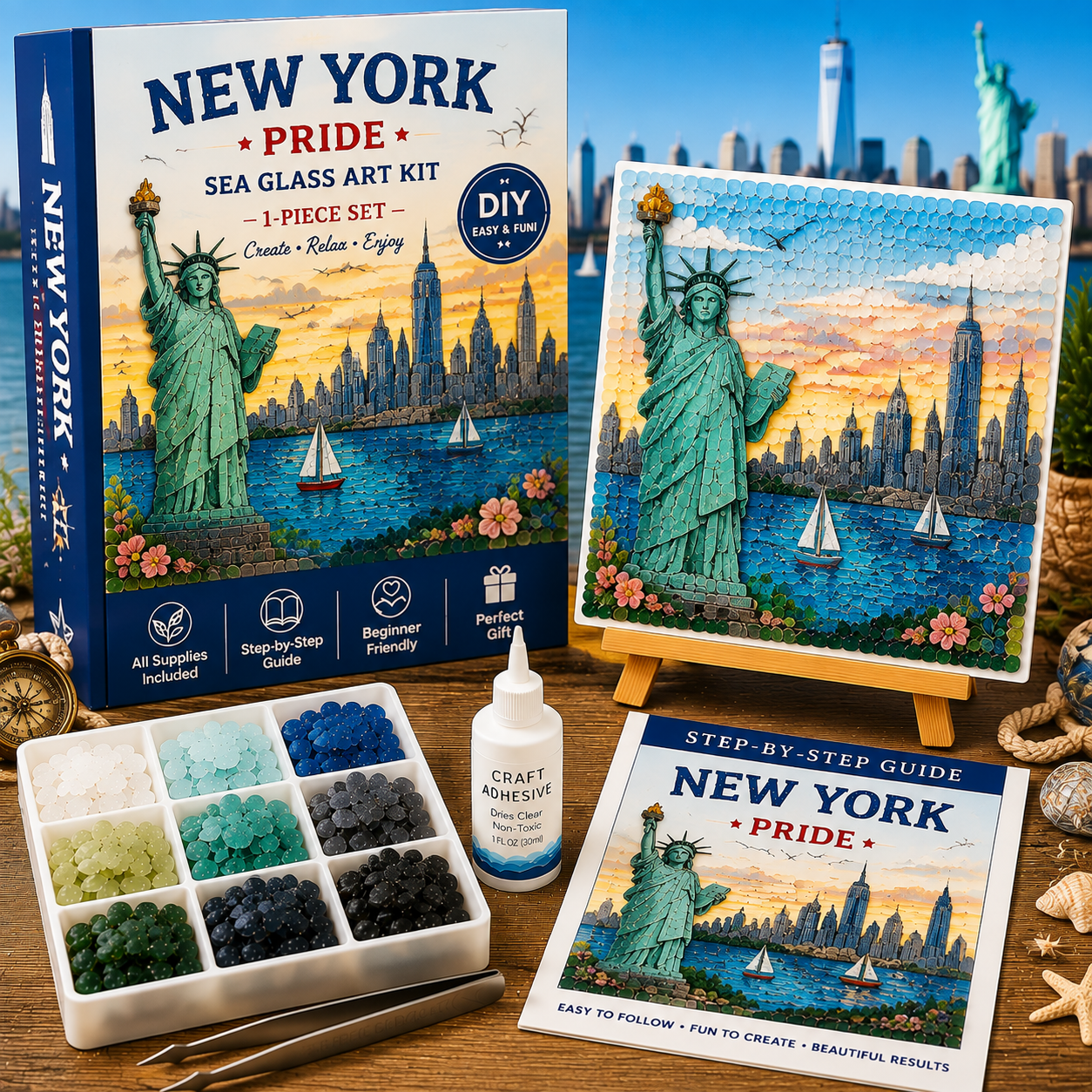 🇺🇸[State] Pride Sea Glass Art Kit