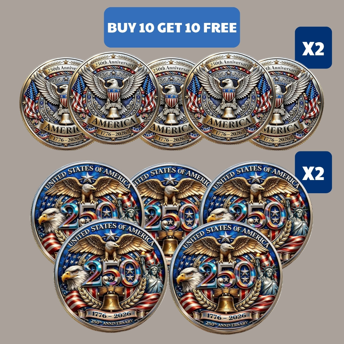 🔥Last Day 50% OFF🔥America 250 Years Commemorative Coin