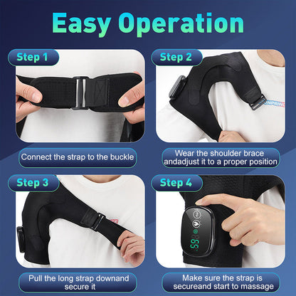 💙 Father’s Day Gift — 💥 Goodbye Shoulder Tension Heated Vibration Shoulder Brace for Daily Comfort 🎁✨