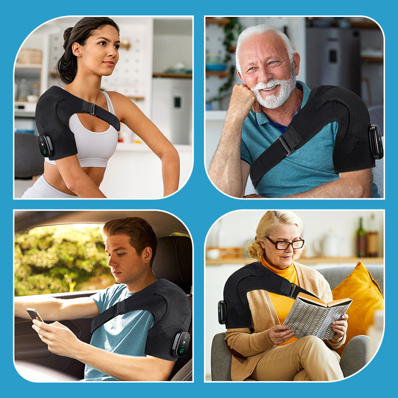 💙 Father’s Day Gift — 💥 Goodbye Shoulder Tension Heated Vibration Shoulder Brace for Daily Comfort 🎁✨