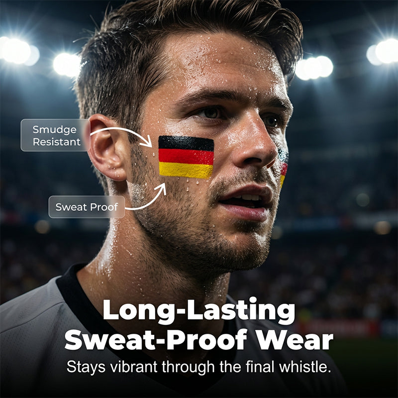 🥳2026 HOT SALE🥳💞50K+ SOLD!⚽🎨 Buy 1 Get 1 FREE! Face Paint Stick – 3‑in‑1 flag colors, hypoallergenic. No brushes, no mess. Show your colours with pride! 🏴󠁧󠁢󠁥󠁮󠁧󠁿✨