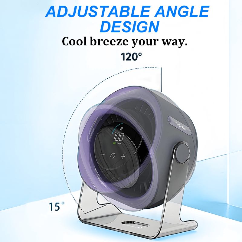 🏆2026 Desk Fan – USB Rechargeable with LED Display 📊 | 100 Speeds, 120° Tilt & Full Oscillation ↔️ | Ultra-Quiet for Bedroom 😴, Office 🖥️ & Camping 🏕️ | Up to 24H Battery ⚡ | USA Designed 💡🇬🇧