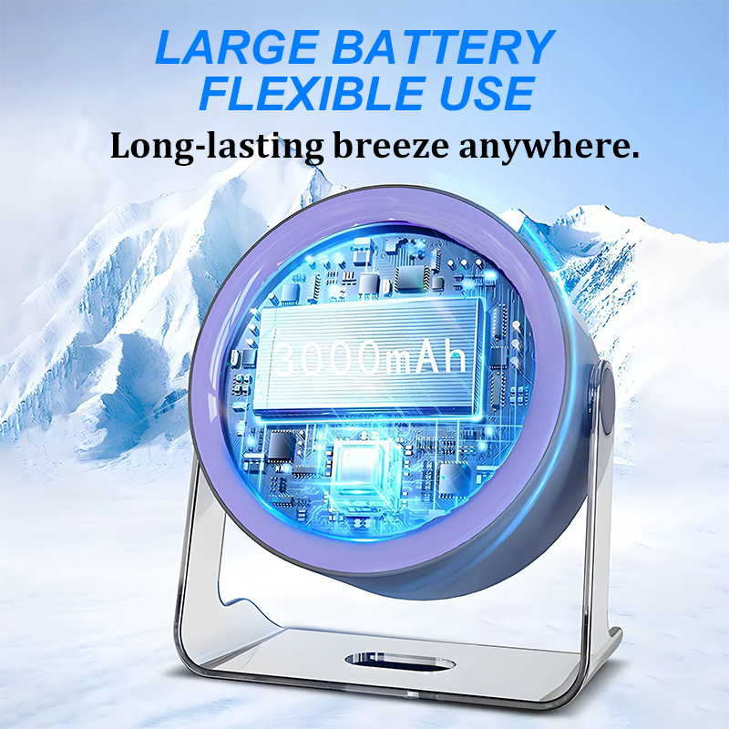 🏆2026 Desk Fan – USB Rechargeable with LED Display 📊 | 100 Speeds, 120° Tilt & Full Oscillation ↔️ | Ultra-Quiet for Bedroom 😴, Office 🖥️ & Camping 🏕️ | Up to 24H Battery ⚡ | USA Designed 💡🇬🇧