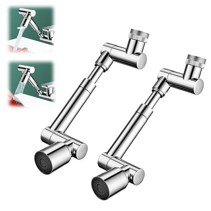 3D Filter Faucet Set - Multi-Angle Swivel Faucet Aerator with 3 Included Filter Cartridges, Anti-Splash Soft Aeration, Transparent Visible Filter Housing, Compatible with Kitchen, Bathroom & Laundry Faucets